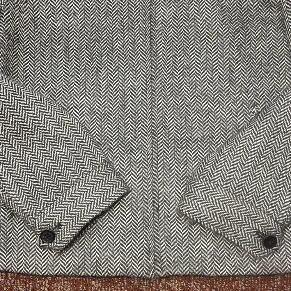 Lauren Ralph Lauren houndstooth zip boxy crop moto style wool alpaca jacket 12 - Picture 7 of 15